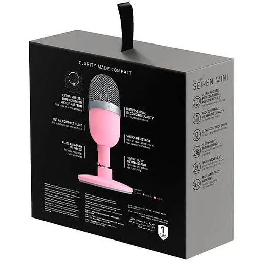 Мікрофон Razer Seiren mini Quartz для ПК/для стрімінгу, подкастів (RZ19-03450200-R3M1) - фото 3