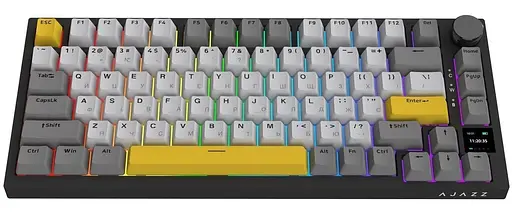 Клавіатура Ajazz AK820 PRO 75% Exploded Flying Fish Switch Black RGB (AK820PRO-FF-BGY) - фото 6