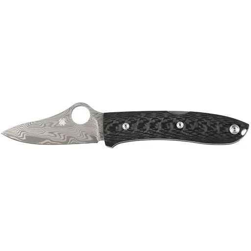 Нож Spyderco SpyOpera Carbon Fiber Damasteel Thor - фото 1