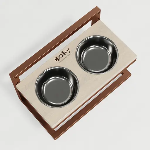 Hollky Flex S — миски на регульованій підставці для маленьких собак (2 × 0.450 л) - фото 7