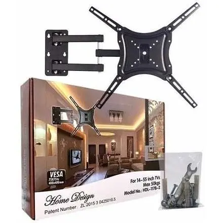 Настінний кронштейн для телевізора Home Design HDL-117B-2 Настінний кріплень для ТВ Чорний - фото 6