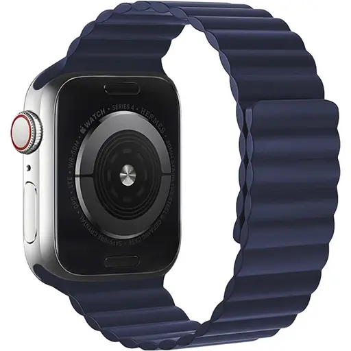 Ремешок силиконовый Hoco iWatch WA07 magnetic 38/40/41 мм dark синий - фото 1
