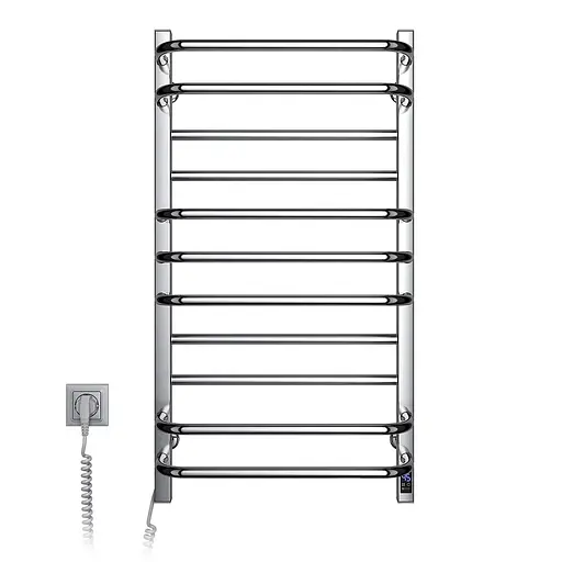 Электрический полотенцесушитель Navin Грандис 480x800 Sensor левостороннее с таймером 12-028053-3680, Хром, Левое, Электронный - фото 2