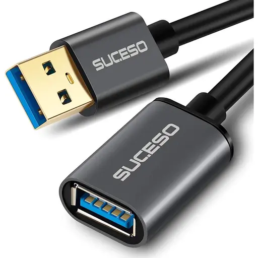 Подовжувальний кабель SUCESO USB 3.0 2M USB 3.0 Тип A Чоловічий та Жіночий 5 Гбіт/с Синхронізація даних USB Подовжувач Шнур