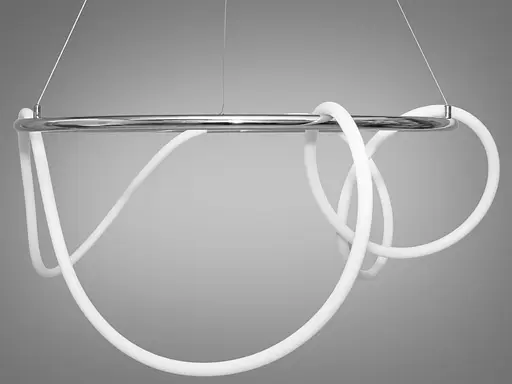 Суперсучасна світлодіодна люстра шланг на круглому підвісі потужніст. - фото 3