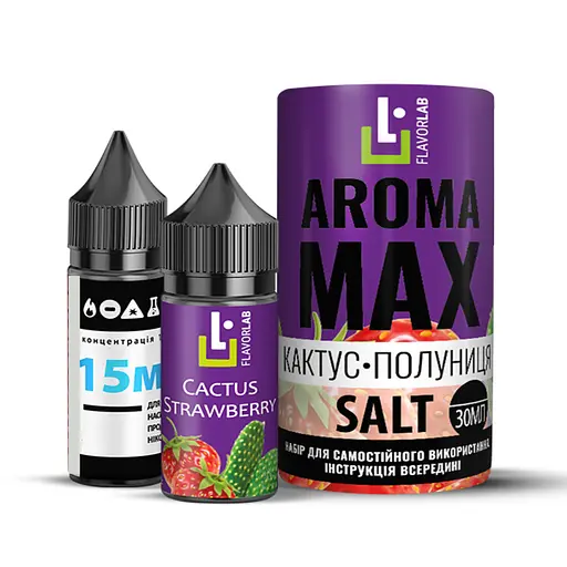 Набор компонентов для самозамеса солевой заправки Flavorlab Aroma MAX 30 мл Кактус-Клубника, 0-65 мг (17930)