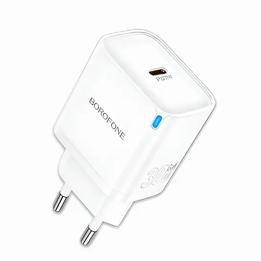 Зарядное устройство Borofone BA84A Type-C ABS-пластик поддержка PD и QC белый - фото 2