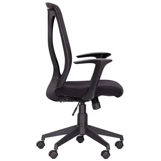 Офисное кресло для персонала Art Metal Furniture Nickel Black сиденье Сидней-07/спинка Сетка SL-00 черная (297089) - фото 3