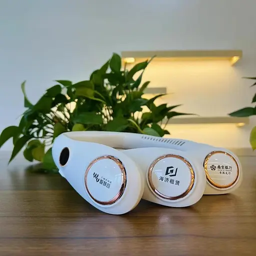 Зеленый Портативный шейный вентилятор, безлопастный вентилятор с функцией Hands-Free, персональный вентилятор с охлаждением на 36 - фото 4