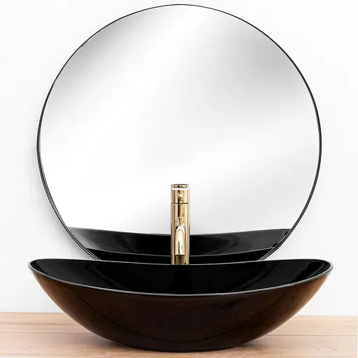 Умивальник Rea Royal 60 black накладний чорний REA-U0445, Чорний - фото 4