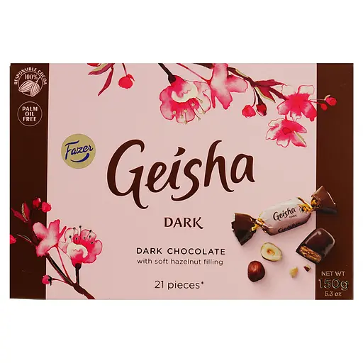 Конфеты Fazer Geisha черный шоколад с тертым орехом 150 г - фото 3