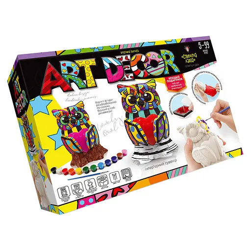 Креативное творчество "ART DECOR" укр. ARTD-01 фигурка с гипса Сова