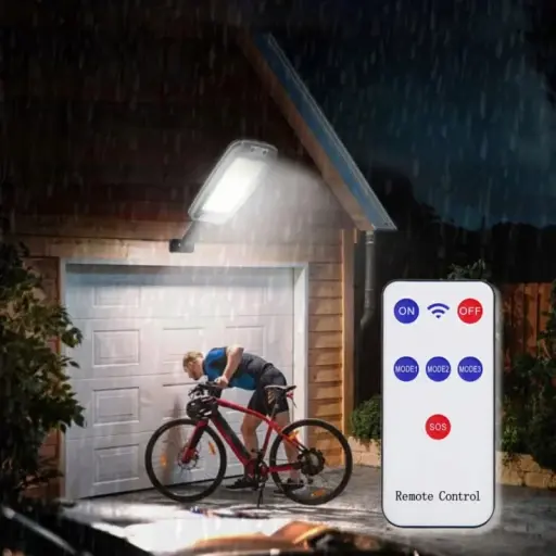 Сонячний світлодіодний світильник Red Garden P4 з датчиком руху та сутінків, 240 COB LED, пульт, IP65 - фото 4