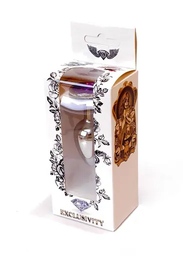 Металева анальна пробка з кристалом Boss Jewellery 7 см (фіолетова) - фото 7