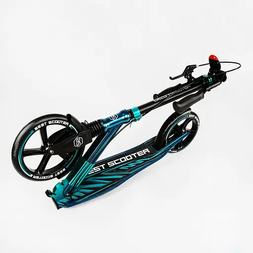 Самокат Best Scooter складаний Від 3 до 16 років Чорно-бірюзовий 000231301 - фото 6