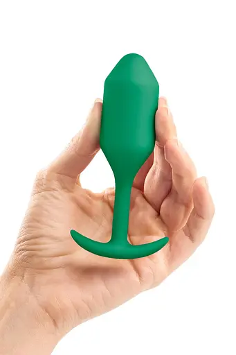 Анальная пробка B-Vibe Snug Plug 2, 10.5 см (зеленый) - фото 4