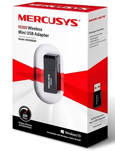 WiFi-адаптер Mercusys USB MW300UM (MW300UM) - фото 2