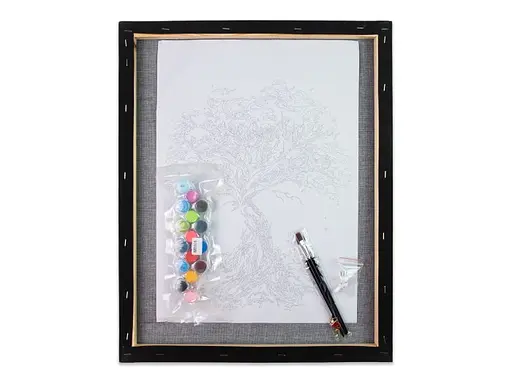 Картина за номерами Strateg Орхідея у вишуканості на чорному фоні (40х50 см) - фото 2