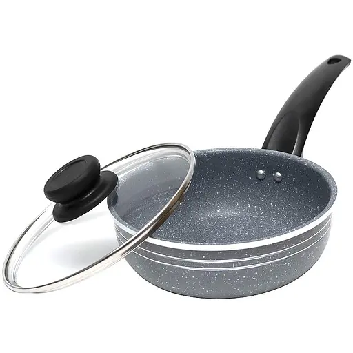 Сотейник із кришкою мармурова крихта 18х6,5 см 367-7