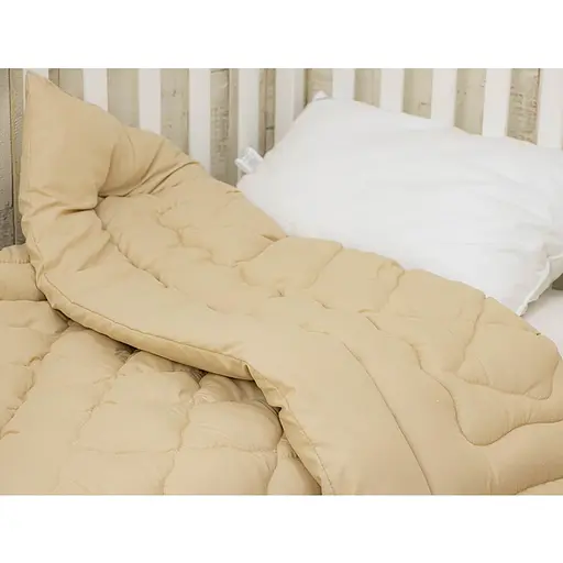 Одеяло шерстяное детское Руно Beige 105 х 140 см (320.52 ШУ Бежевый) - фото 3
