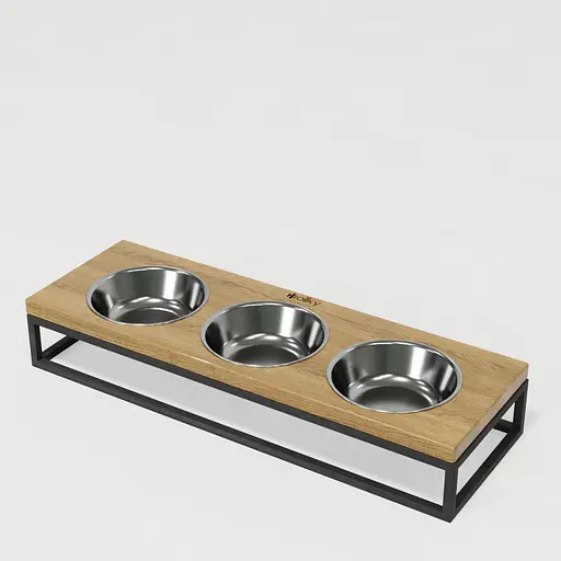 Hollky Base Bar — три миски на підставці (3 × 0,45 л) - фото 3