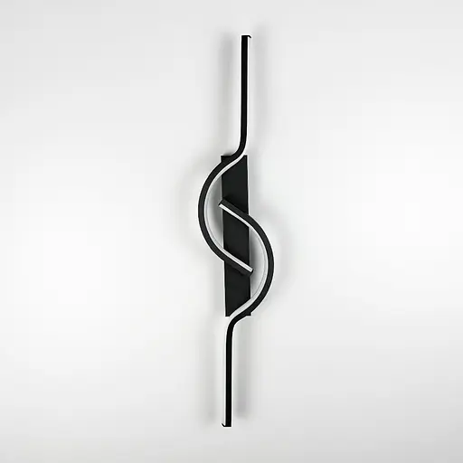 Настінний світильник Line F світлодіодний у 3-х розмірах довжина 80 см чорний - фото 6