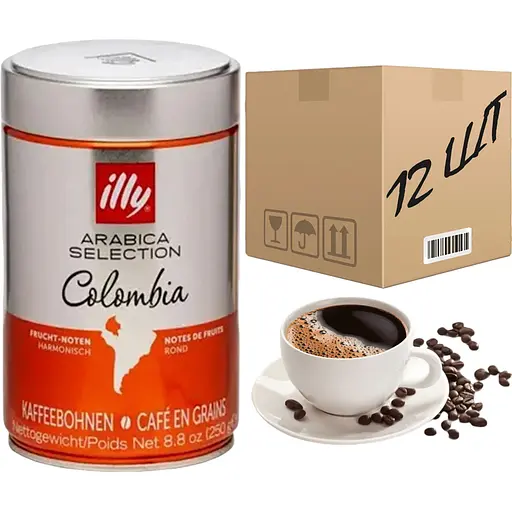 Кофе в зернах Illy Espresso Columbia Колумбия 250 г ж/б (ящик 12 шт) - фото 1