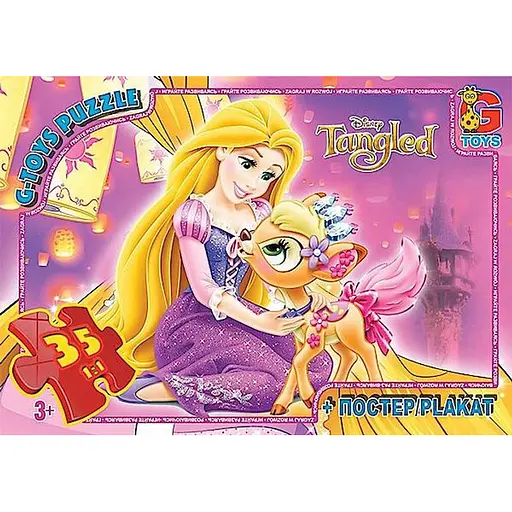 Детский пазл классический Рапунцель TA010 плакат 35 элементов