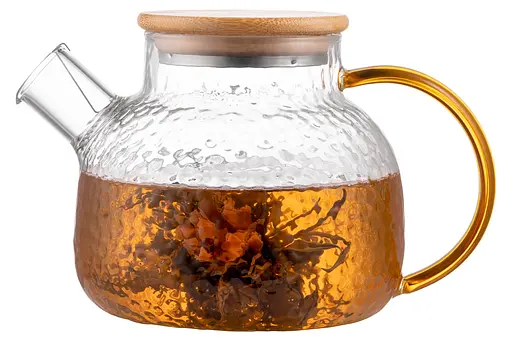 Чайник для заварювання Ardesto Gemini Dew з боросилікатного скла та бамбуковою кришкою 1000 мл (AR3010GHM) - фото 2