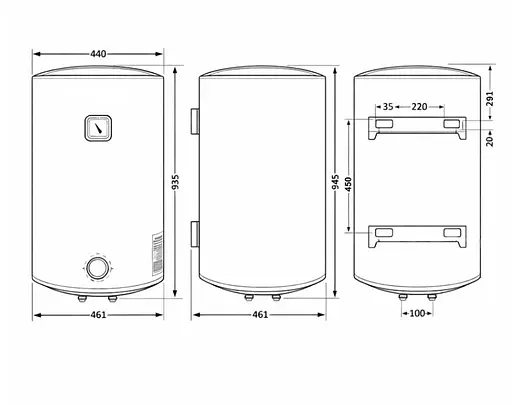 Водонагреватель электрический Thermo Alliance, 1500 Вт, мокрый ТЭН, 100 л универсальный, цилиндрический, черный (D100VH15Q3В) - фото 10
