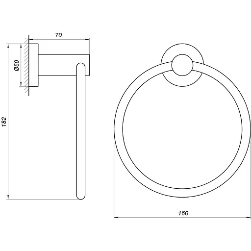 Полотенцедержатель Globus Lux черный матовый BS8407 - фото 4