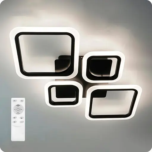 Люстра світлодіодна 517 Xlight з пультом 80Вт Чорний (02035) - фото 1