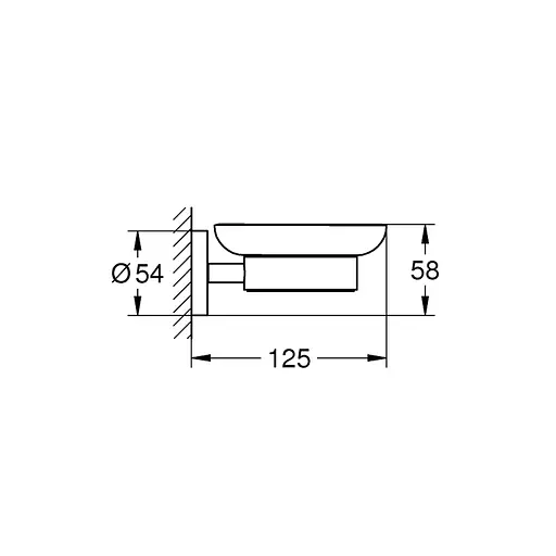 Мыльница с держателем Grohe QuickFix Start Cube 41193000, Хром - фото 2
