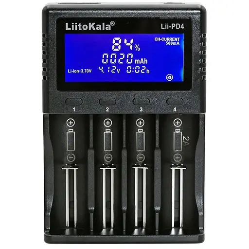 Зарядное устройство для LiitoKala Lii-PD4, 4x(LiOn/LiFePO4/NiMH/NiCd), display