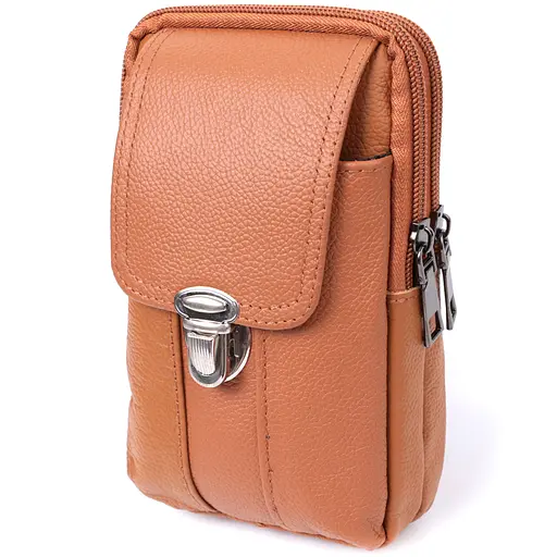 Чоловіча сумка на пояс на два відділення з натуральної шкіри Vintage 10х17х4 см sum0026995 - фото 1