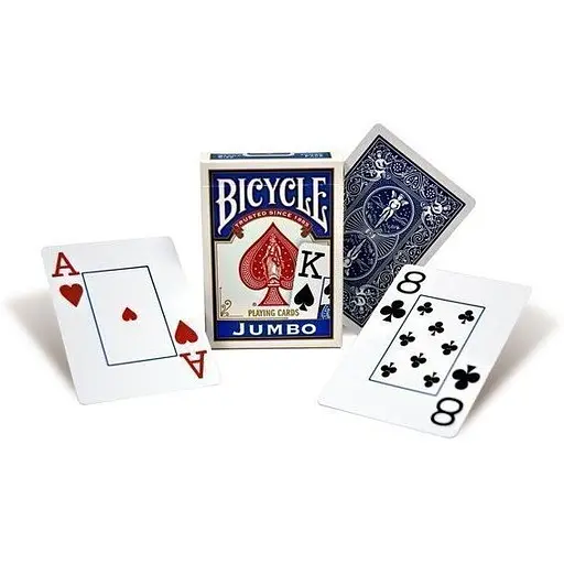 Карти гральні United States Playing Card Company Bicycle Rider Back International Jumbo Index (blue) (JIB001)