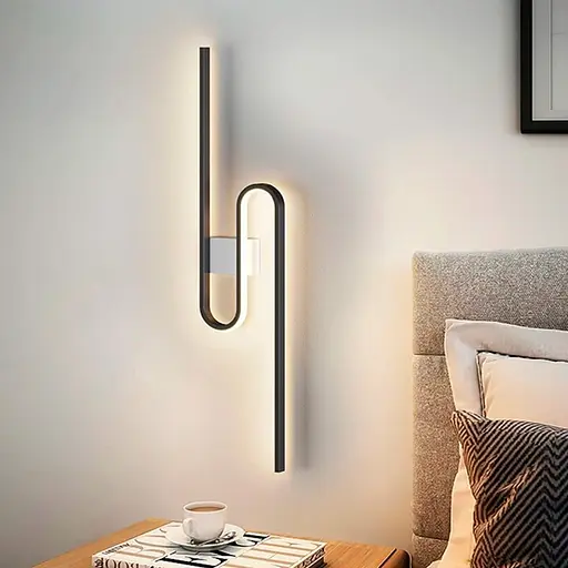 Настінний чорний LED світильник у 2-х розмірах Line F довжина 60 см Арт. WM32 BK - фото 2