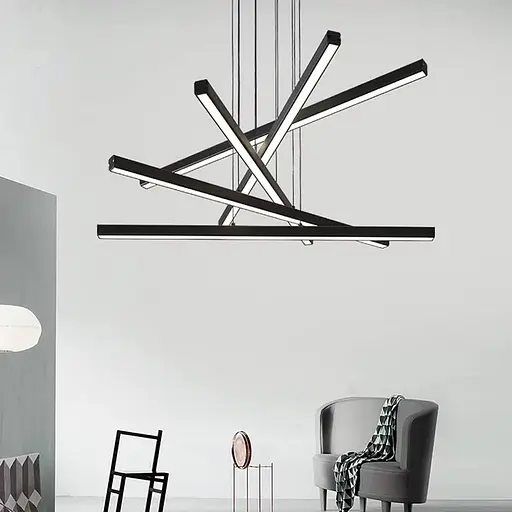 Чорна каскадна Led люстра Ø 101 см | Арт. A 55069-1000 BK | Line F - фото 9