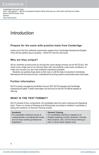 Cambridge Practice Tests IELTS 16 Academic with Answers, Downloadable Audio - фото 3