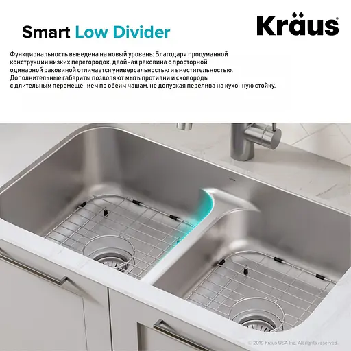 Комплект кухонный Kraus Ellis KCA-1200 Ellis, Нержавеющая сталь - фото 5