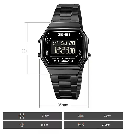 Наручний годинник чоловічий Skmei 1647 Black, 1647BK (17165) - фото 7