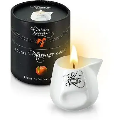 Масажна свічка Plaisirs Secrets Peach (80 мл)