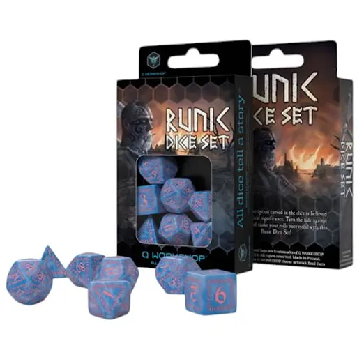 Набор кубиков Runic Glacier & pink Dice Set , 7 шт. (SRUN1S) - фото 1