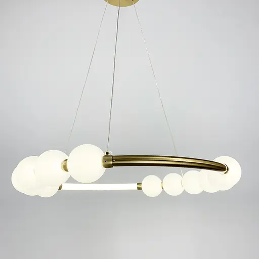 Люстра Nordic Pearl с плафонами-жемчужинами на 3 режима Line F | Ст. SG33 - фото 8