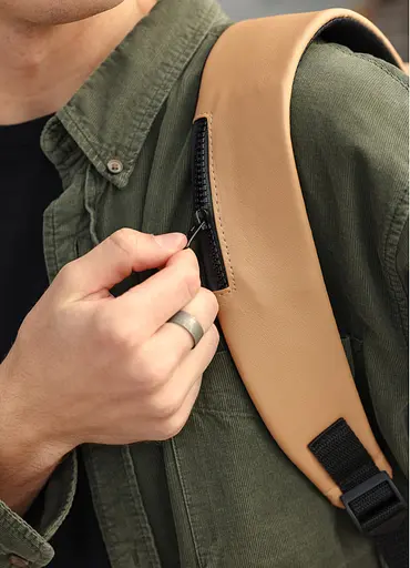 Чоловічий рюкзак Sambag Zard LZNm бежевий 43 х 27 х 13 см (25000026m) - фото 5