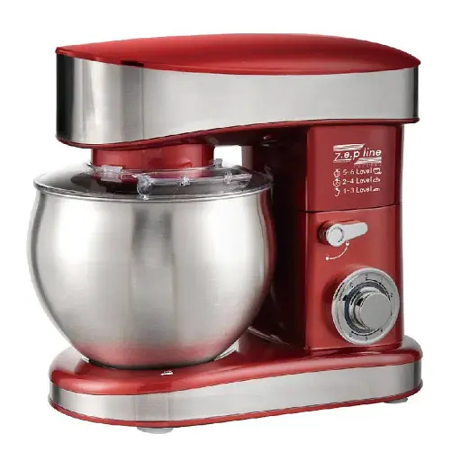Червоний Кухонний тестоміс міксер 4в1 3500 Вт на 7 літрів Zepline із нержавіючої сталі ZP-137 - фото 2