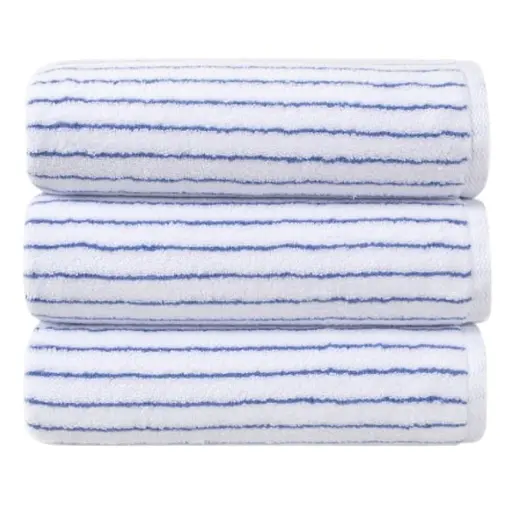 Полотенце Lotus Home Отель Premium - Microcotton Stripe White-Blue 90*150 550 г/м² (svt-2000022348966)