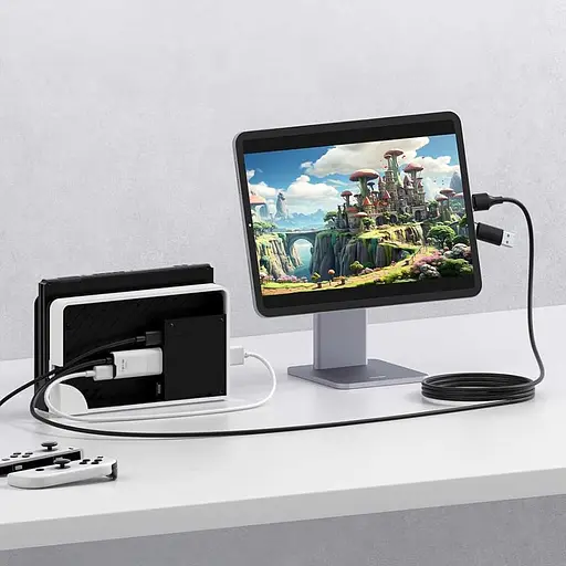 Внешняя карта видеозахвата (кабель) Xiaomi HAGiBiS HDMI на USB / Type-C 1080P@60fps 100W PD (UHC10) - фото 4