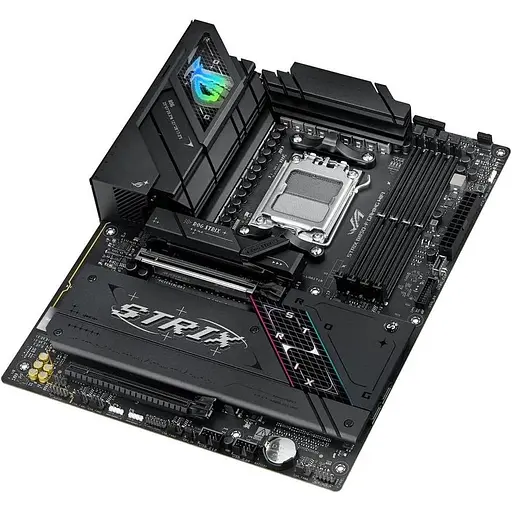 Материнська плата Asus AM5 Rog Strix B850-F Gaming WIFI, B850, 4xDDR5, Int. Video (CPU), 2xSATA3, 4xM.2, 1xPCI-E 5.0 x16, 1xPCI-E 4.0 x16, 2.5Gb, WiFi 7, Bluetooth 5.4, 10xUSB 3.2/6xUSB 2.0, HDMI/DP, ATX - фото 5