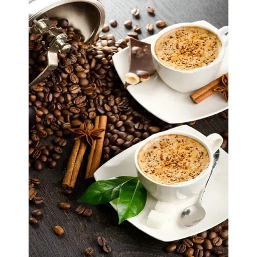 Алмазная мозаика Strateg ПРЕМИУМ Встреча на кофе без подрамника размером 40х50 см (JSFH85901) - фото 1